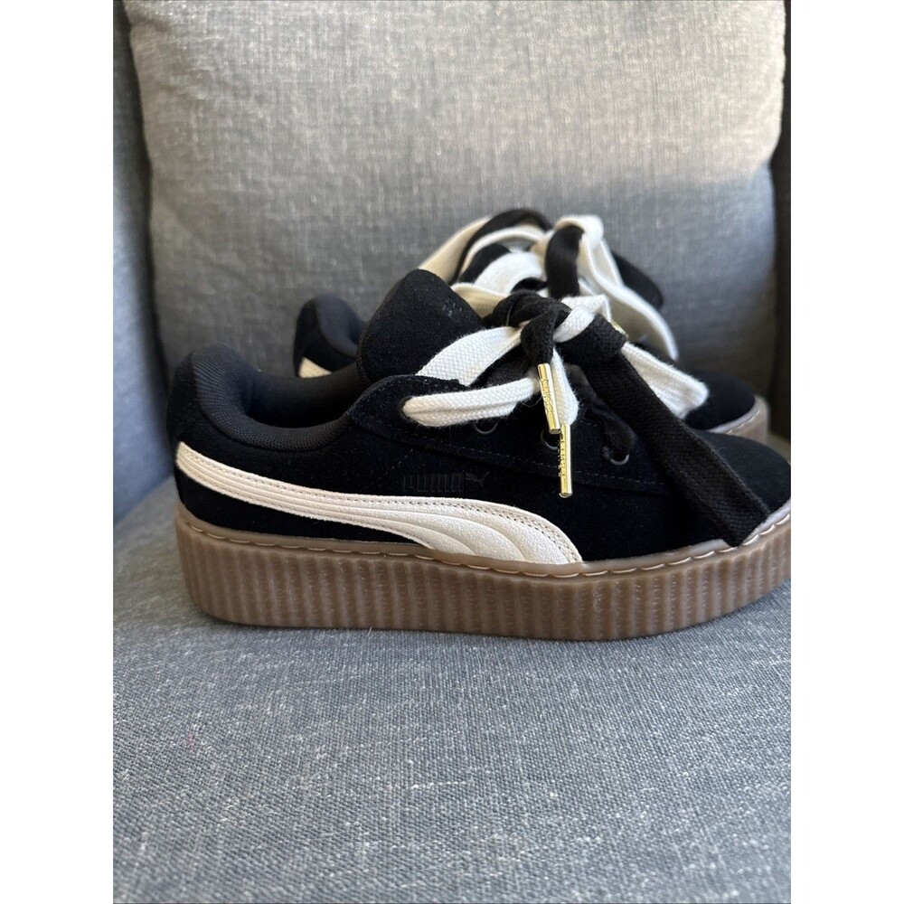 PUMA x FENTY by Rihanna Creeper Phatty 2 Laced Black White Big Kids 6